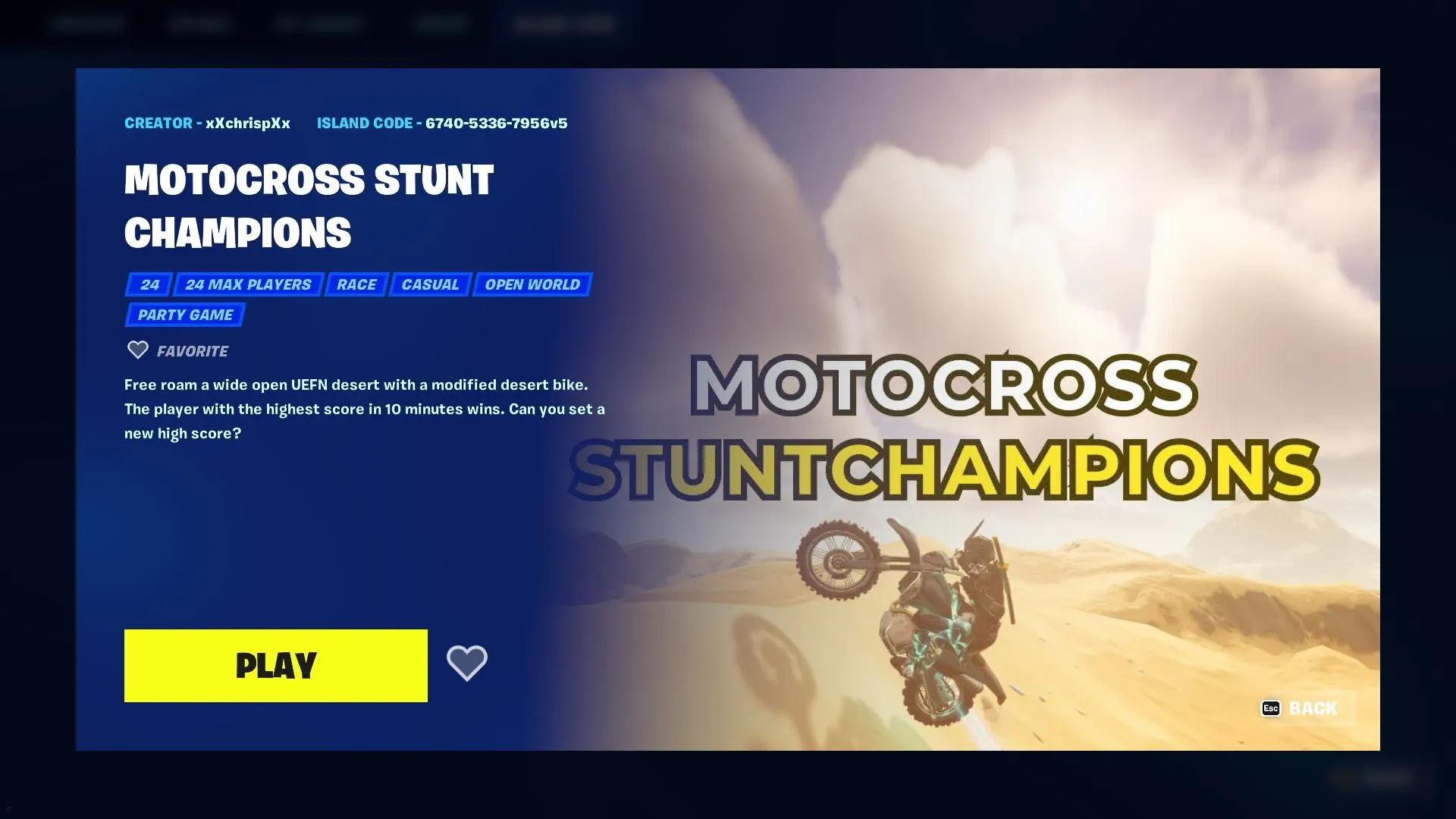 Motocross Stunt Champions -6740-5336-7956 (Изображение через Epic Games/xXchrispXx)