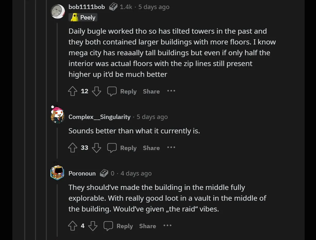 Daily Bugle был, пожалуй, лучшим примером здания с доступными этажами в Fortnite (изображение с Reddit/FortNiteBR).