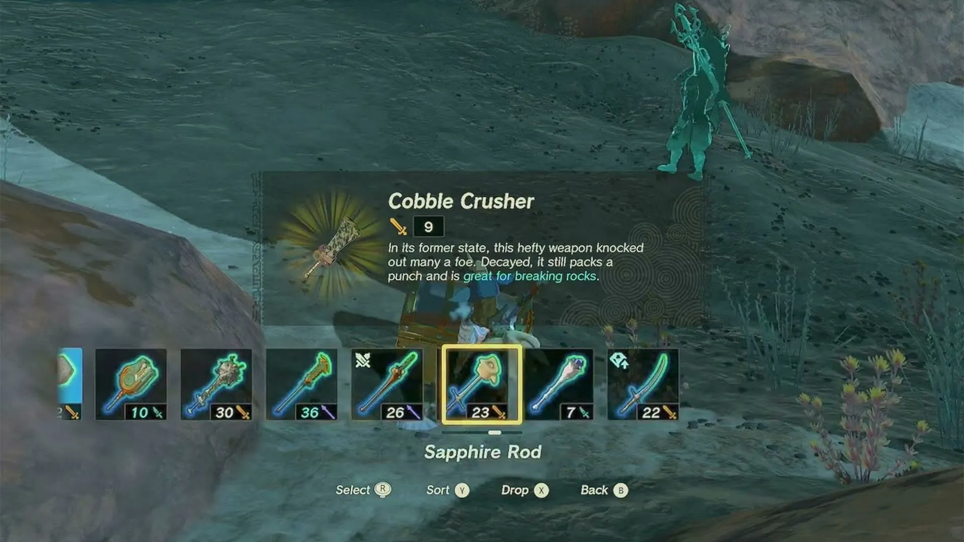 Cobble Crusher può rompere facilmente le rocce (Immagine tramite Nintendo)