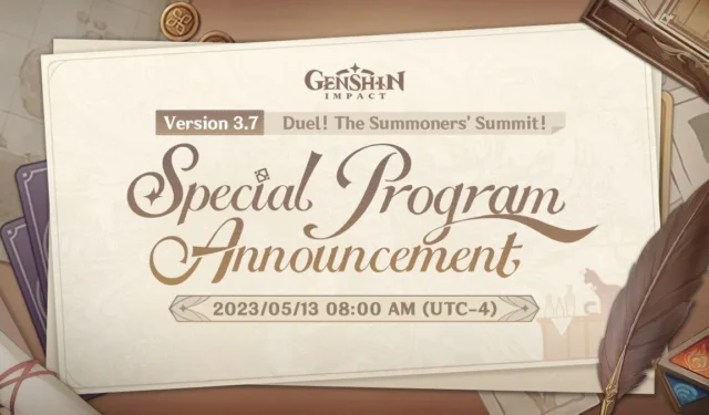 Transmissão ao vivo do Genshin Impact 3.7: Data e hora da transmissão do Twitch e do YouTube