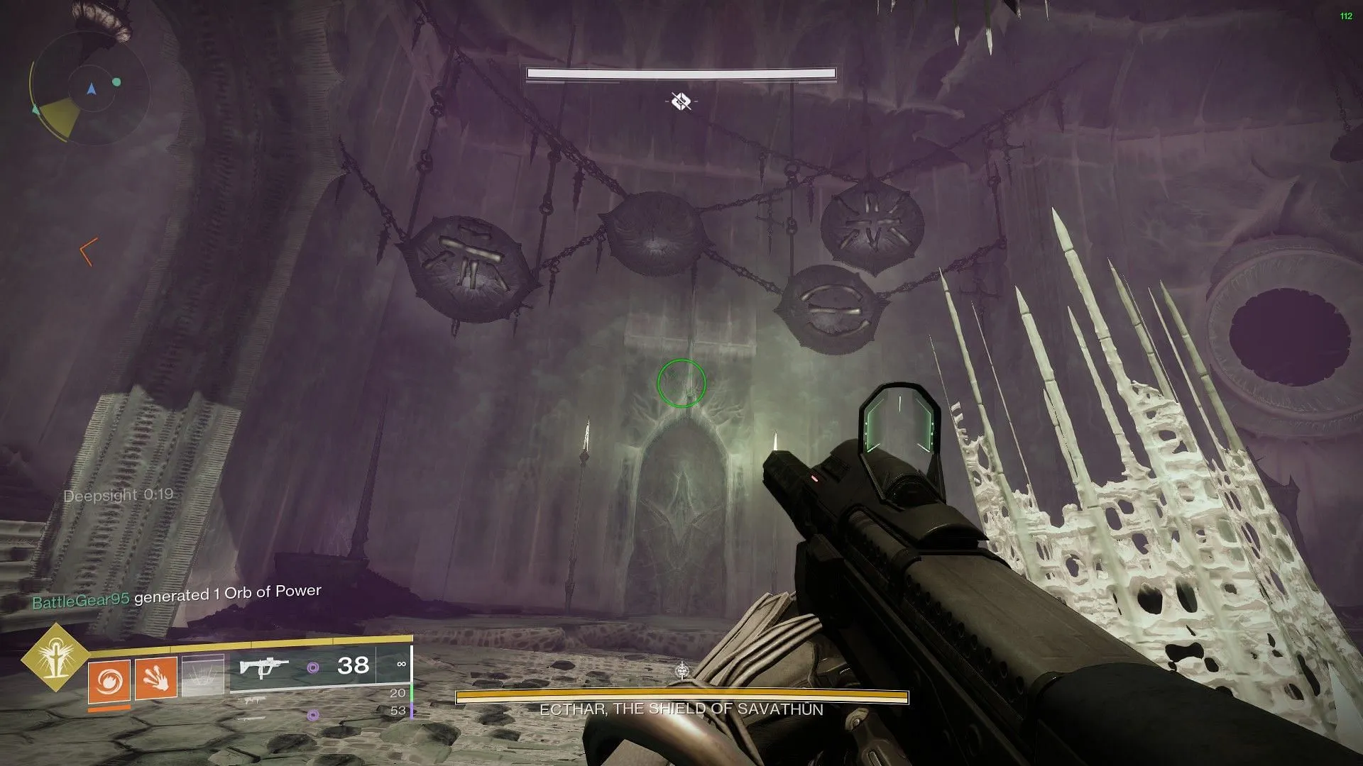 Tre simboli Hive nell'arena principale (Immagine tramite Destiny 2).