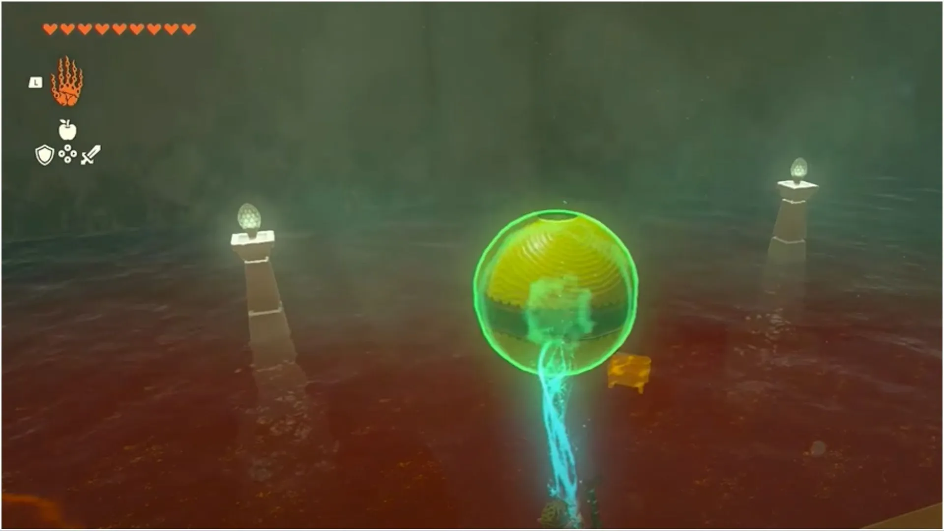 Onderwater schatkist liggend op de bodem van het water (Afbeelding via The Legend of Zelda Tears of The Kingdom)
