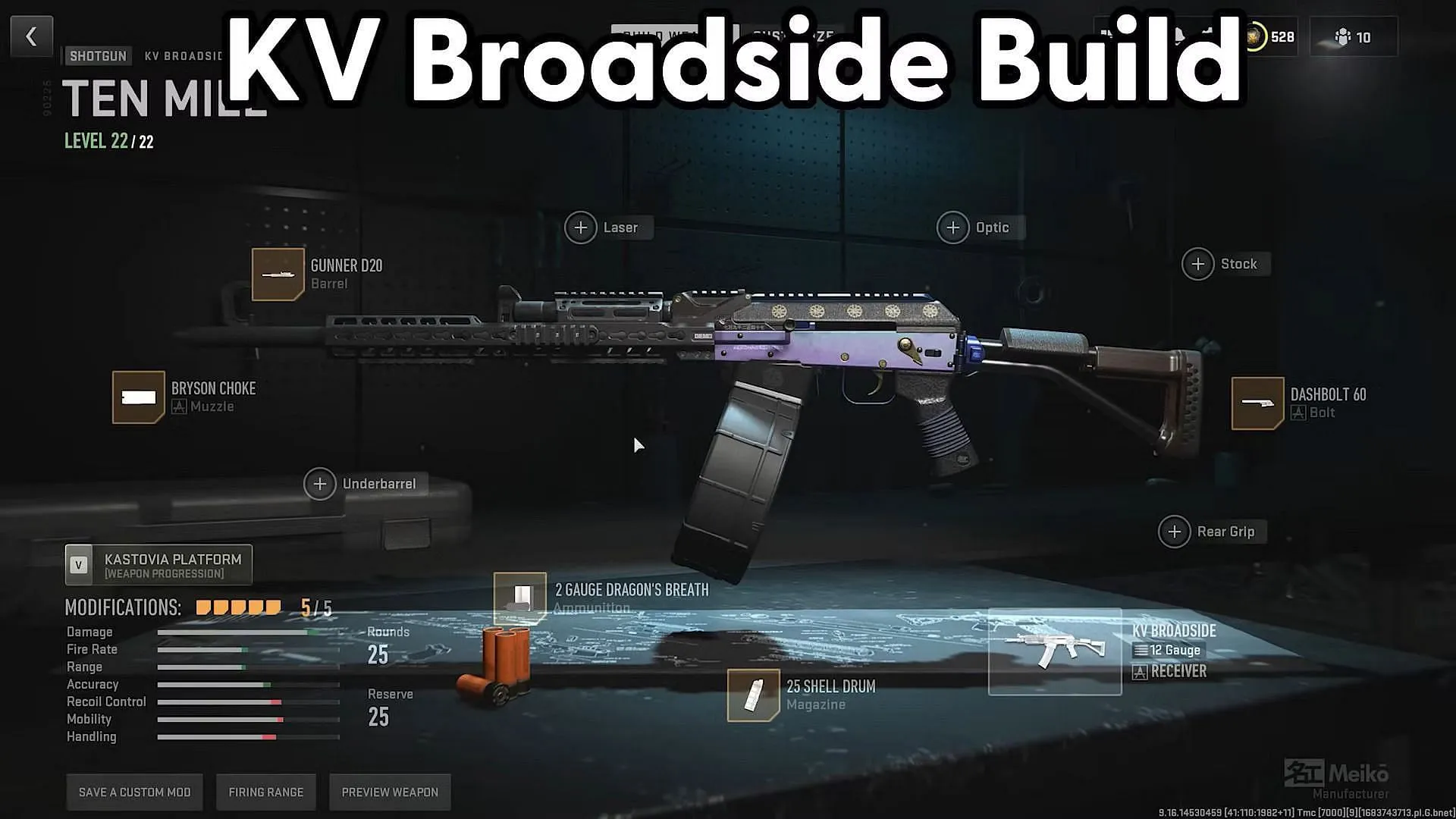 Equipaggiamento KV Broadside DMZ (Immagine tramite Activision e YouTube/MrDalekJD)