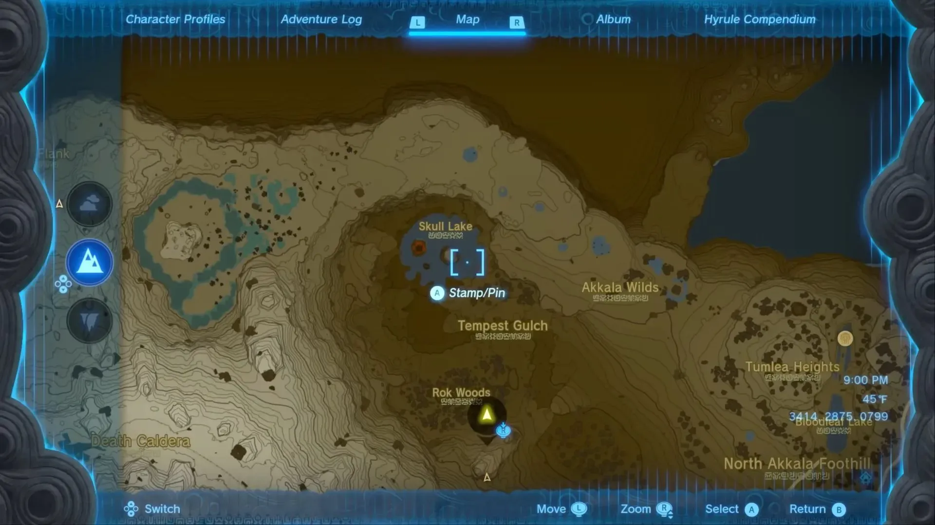 Locatie van het Fierce Deity Sword (afbeelding via Nintendo)