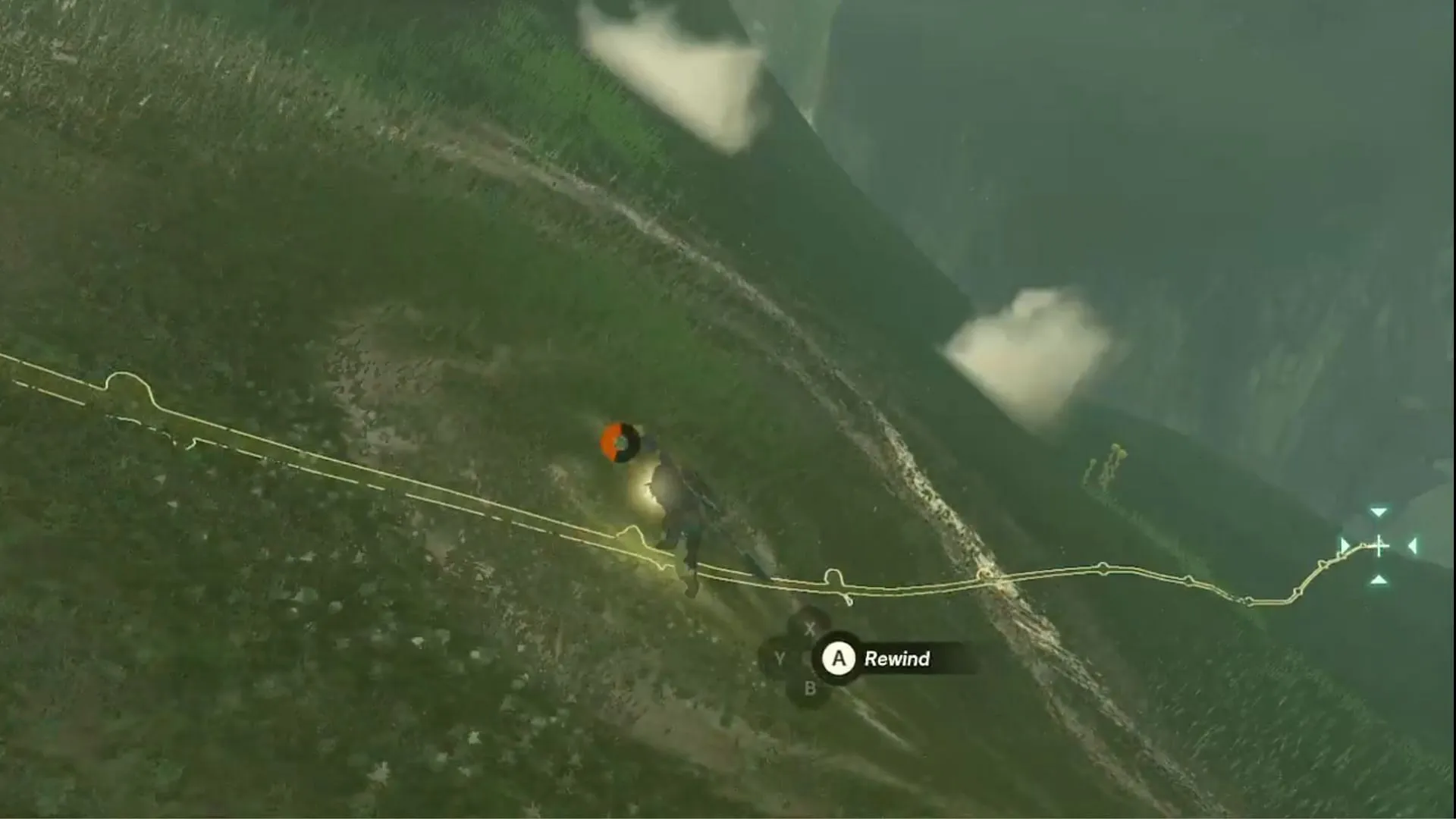 I giocatori possono afferrare oggetti che cadono dal terreno inclinato (Immagine tramite Nintendo)