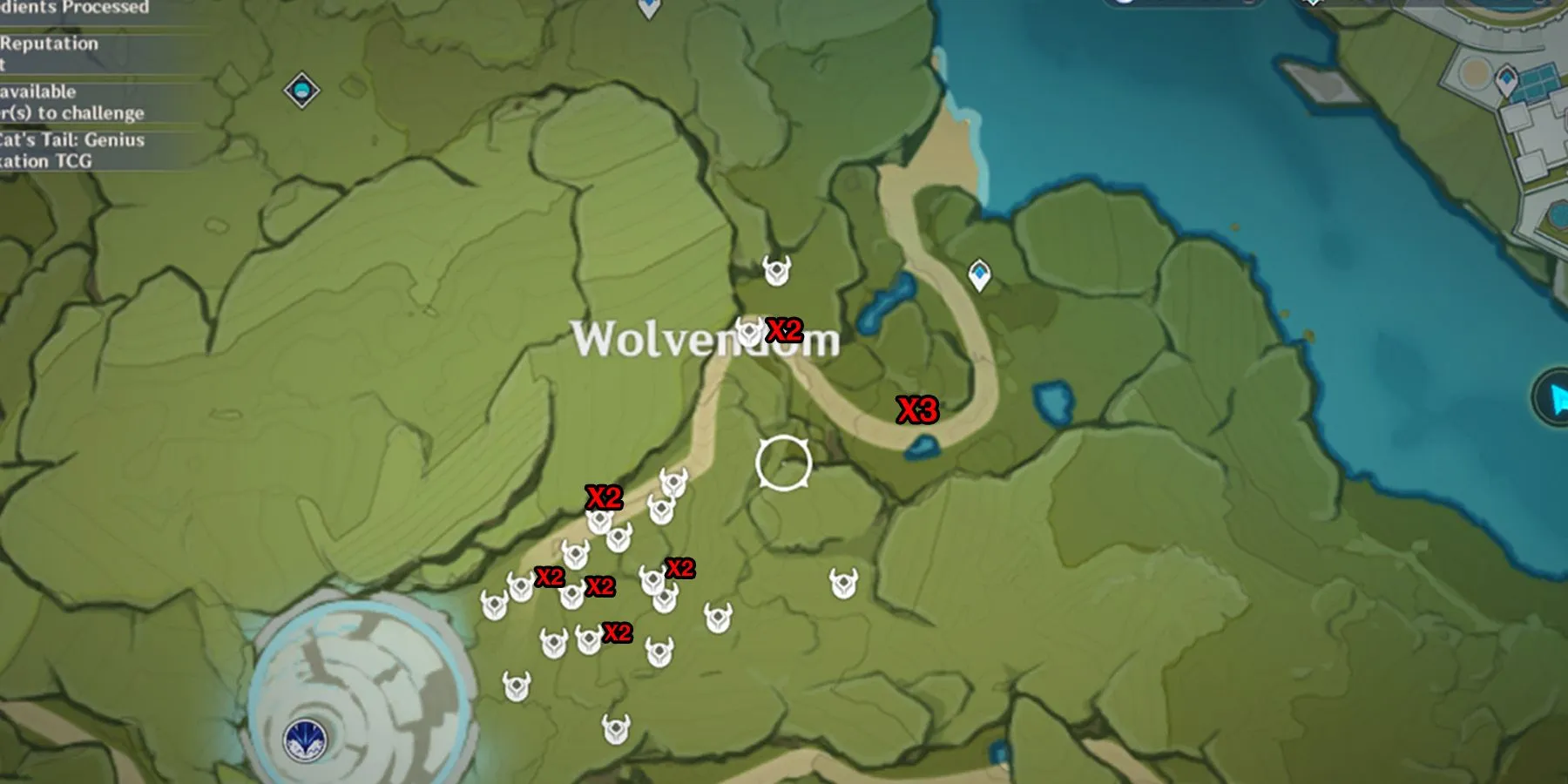 genshin impact wolfhooklocatie in het wolvendom