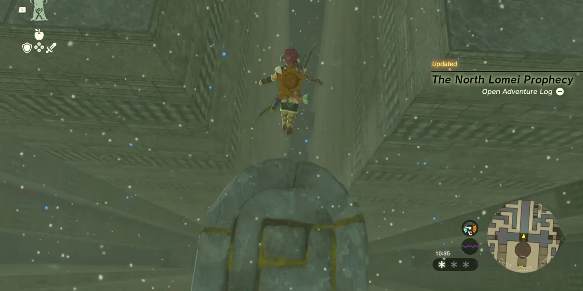 Legend of Zelda łzy królestwa Labirynt Leap Of Faith