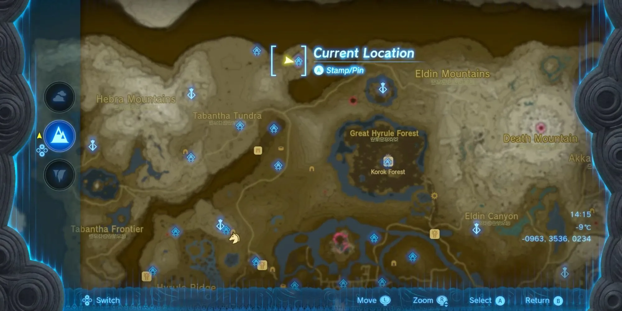 Legende van Zelda-tranen van het koninkrijk Labyrint Deel 1 Kaart