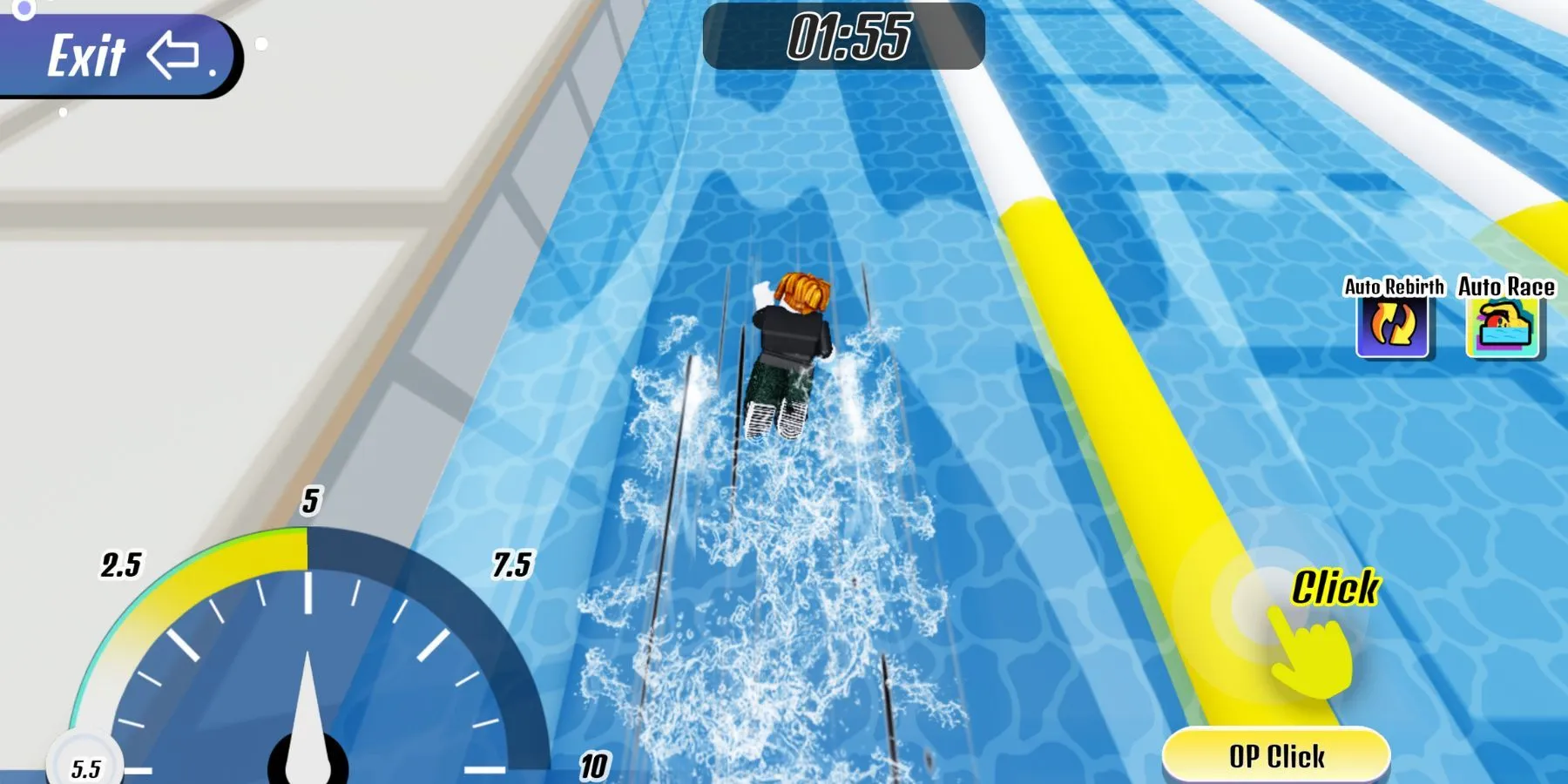 Roblox Swim Race Simulator : le joueur