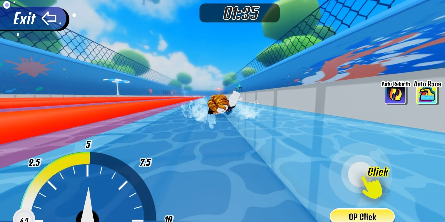 Roblox Swim Race Simulator : le joueur