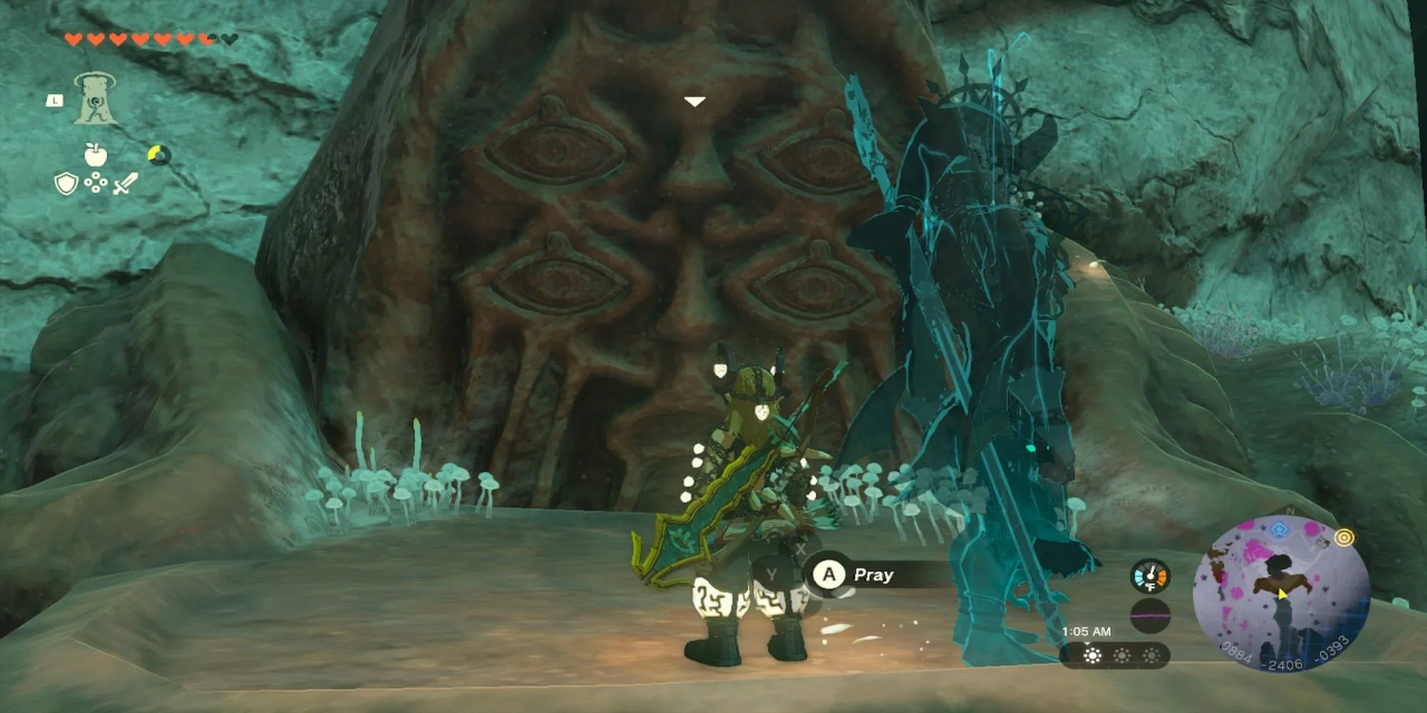 Statua centrale della miniera di The Legend of Zelda Tears of the Kingdom