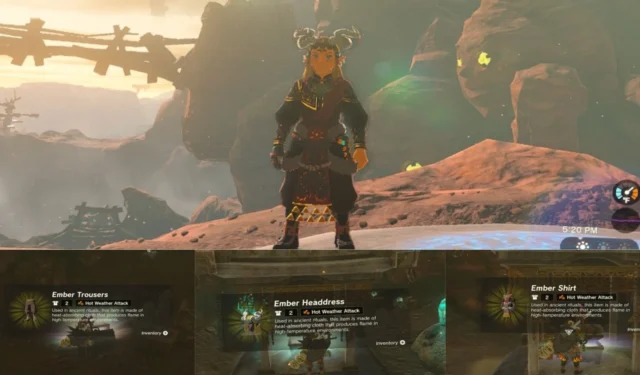 The Legend Of Zelda: Tears Of The Kingdom – lokalizacja zestawu Ember Armor