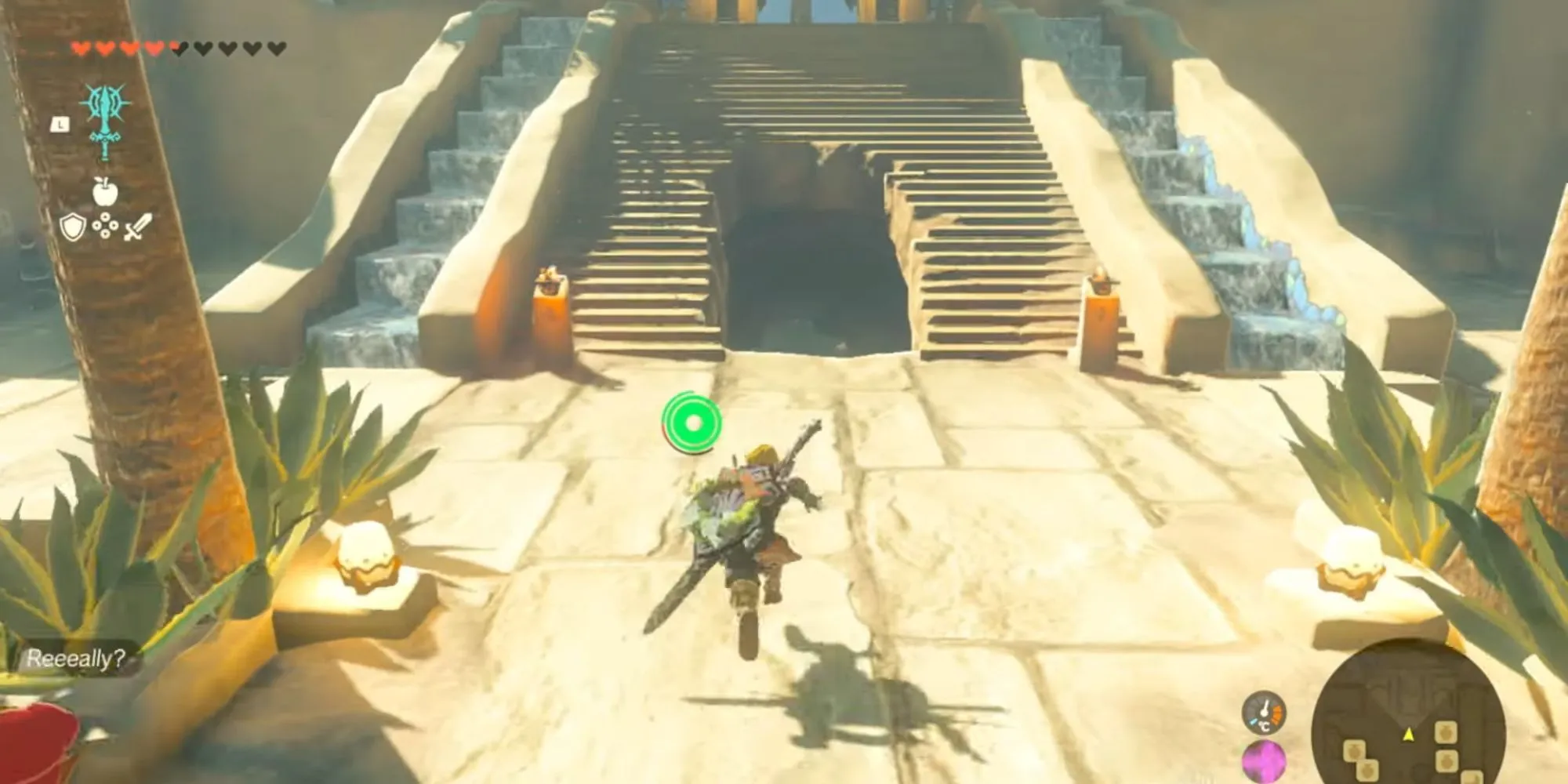 La leggenda delle lacrime di Zelda del regno ingresso del rifugio Geruda