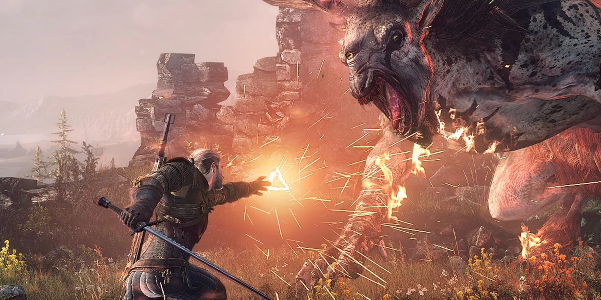Geralt dans The Witcher 3 Wild Hunt