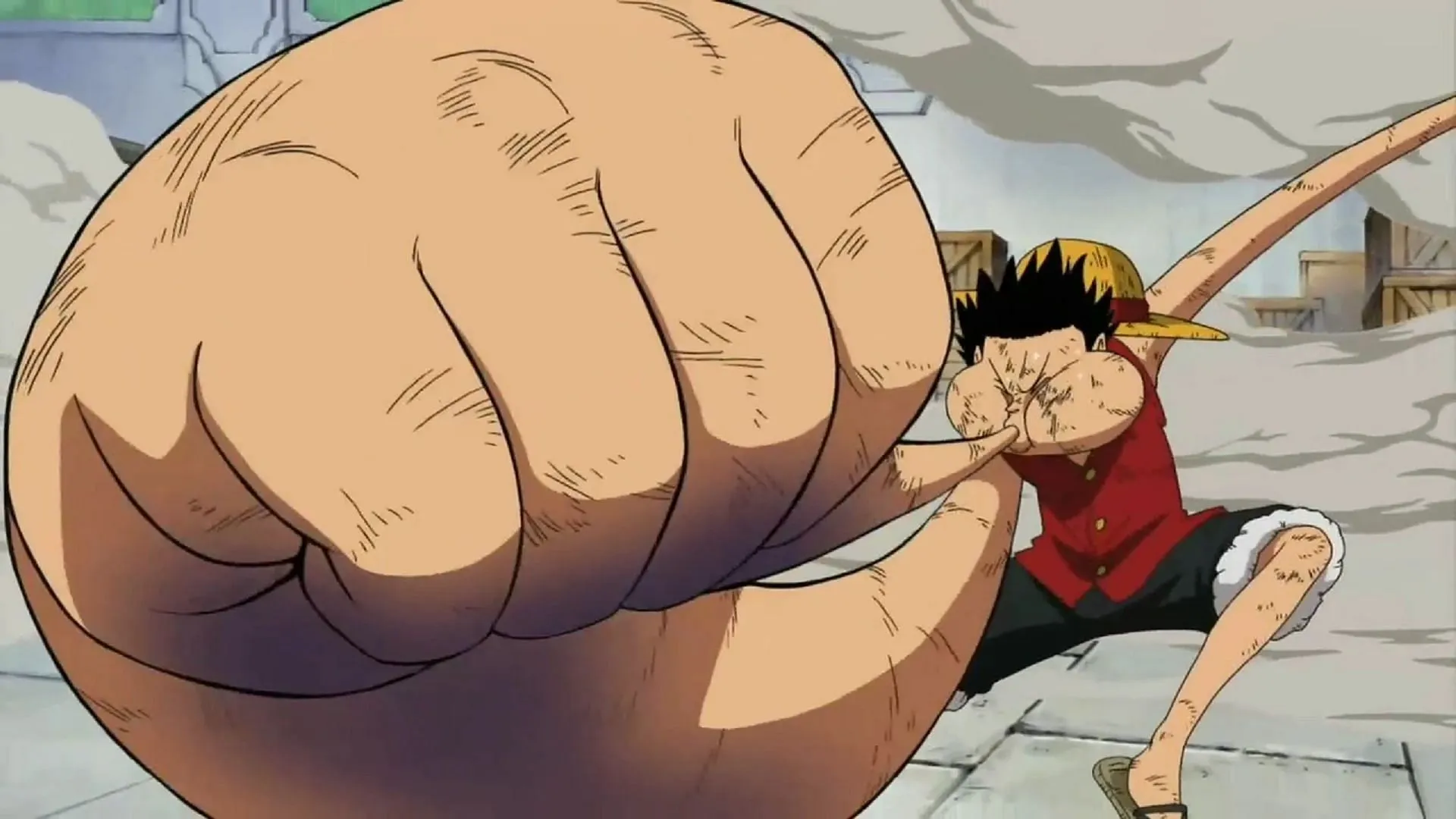 Il Gear 3 di Rufy visto in One Piece (Immagine tramite Toei Animation, One Piece)