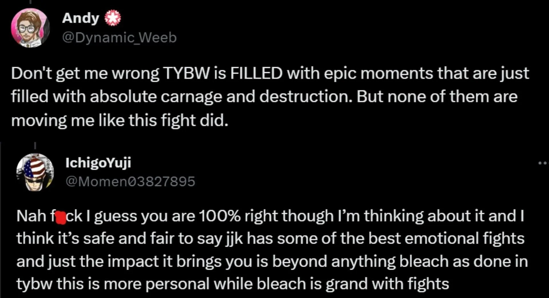 Fans beweren dat het recente Mahito-gevecht beter was dan het gevecht in Bleach TYBW (Screengrab via X)