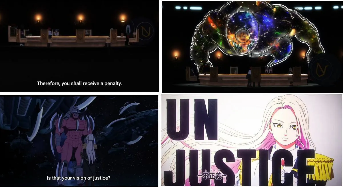 De UMA Galaxy toegevoegd, aliens en Unjustice in Undead Unluck aflevering 10 (Afbeelding via Sportskeeda)