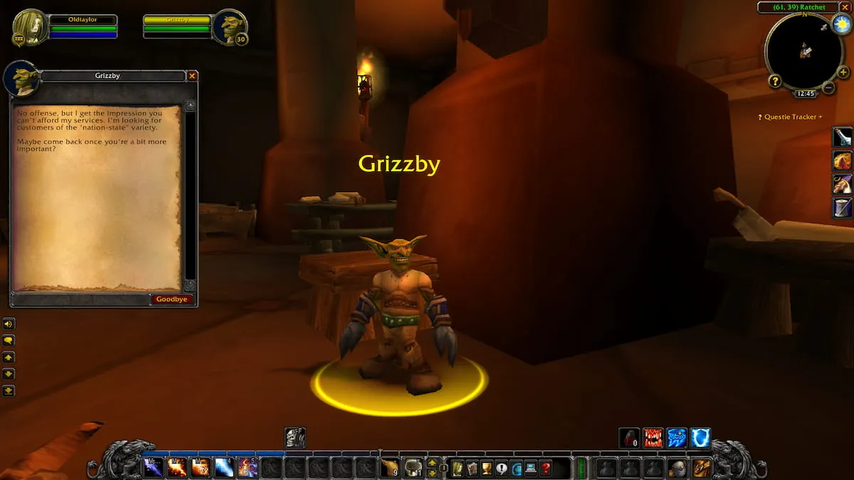 Grizzby odmawia rozmowy z graczem