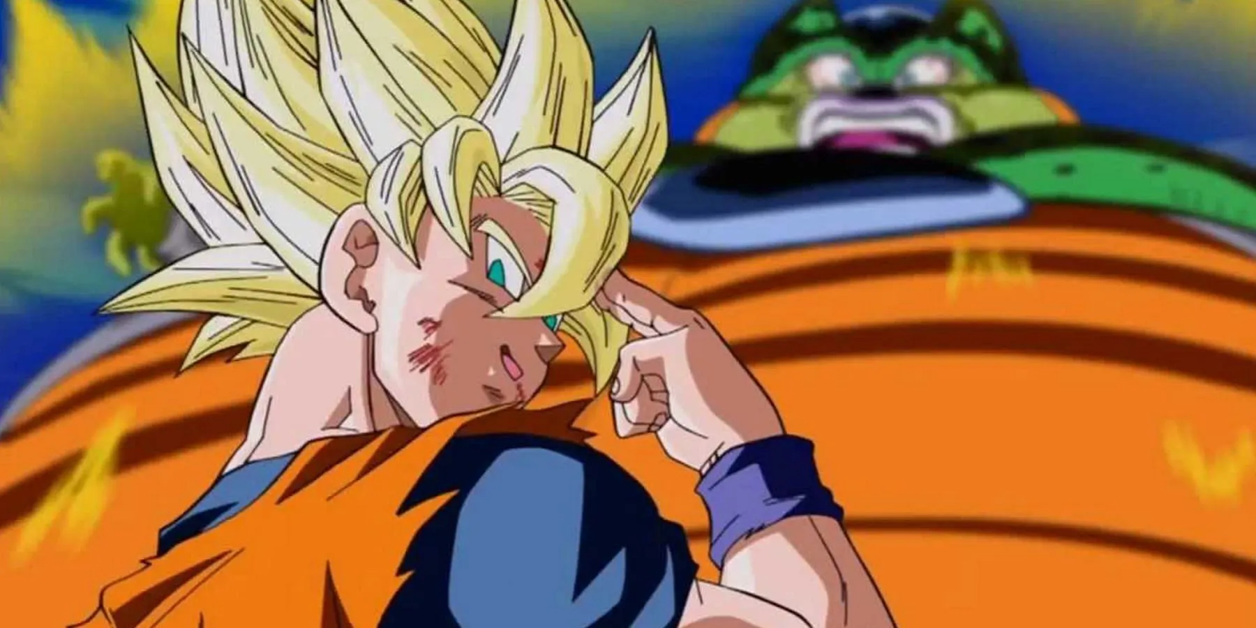 Son Goku y Cell como se ven en el anime Dragon Ball Z (Imagen vía Toei Animation)
