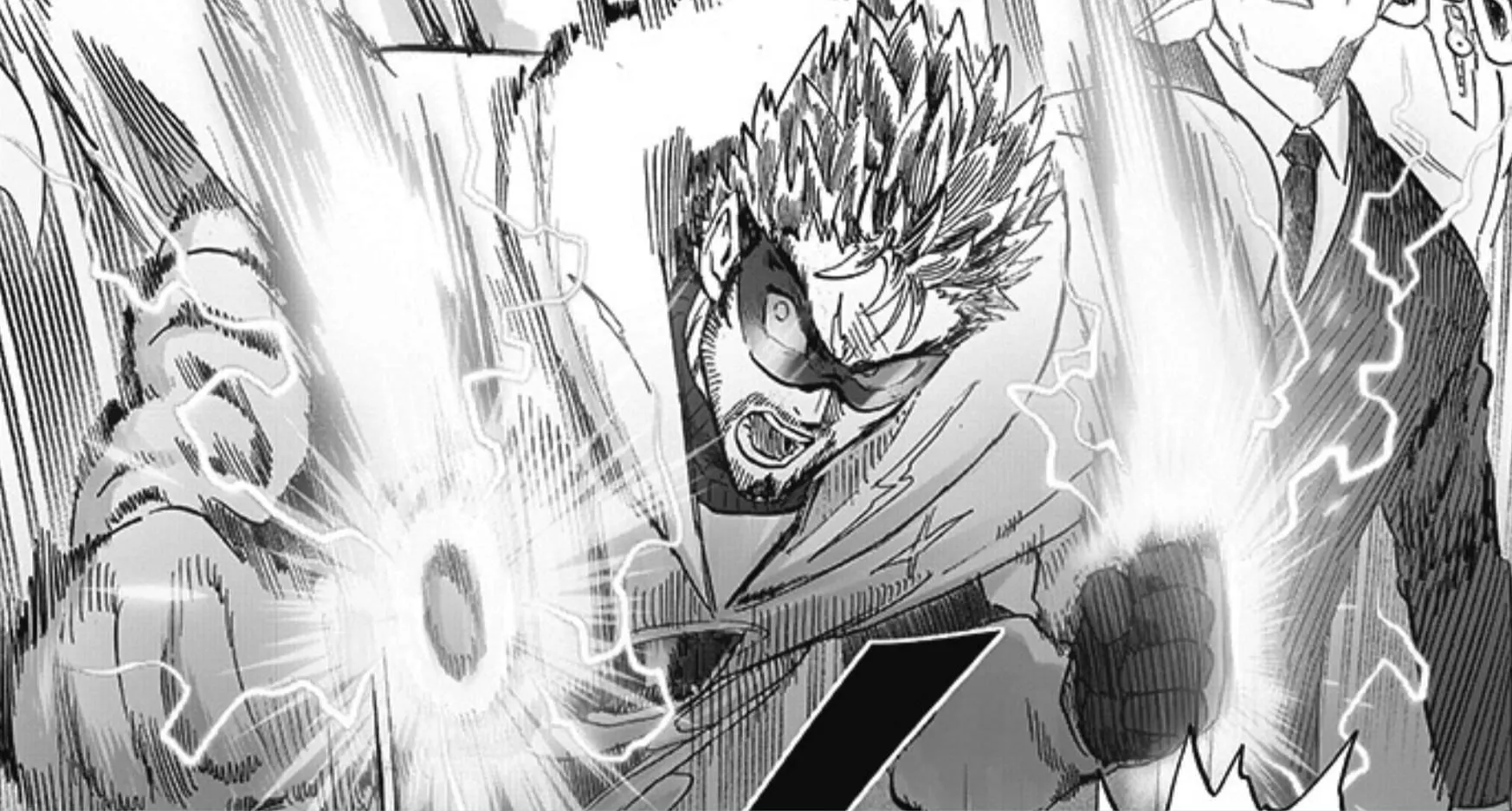 Explosion comme on le voit dans le manga One Punch Man (Image via Shueisha)