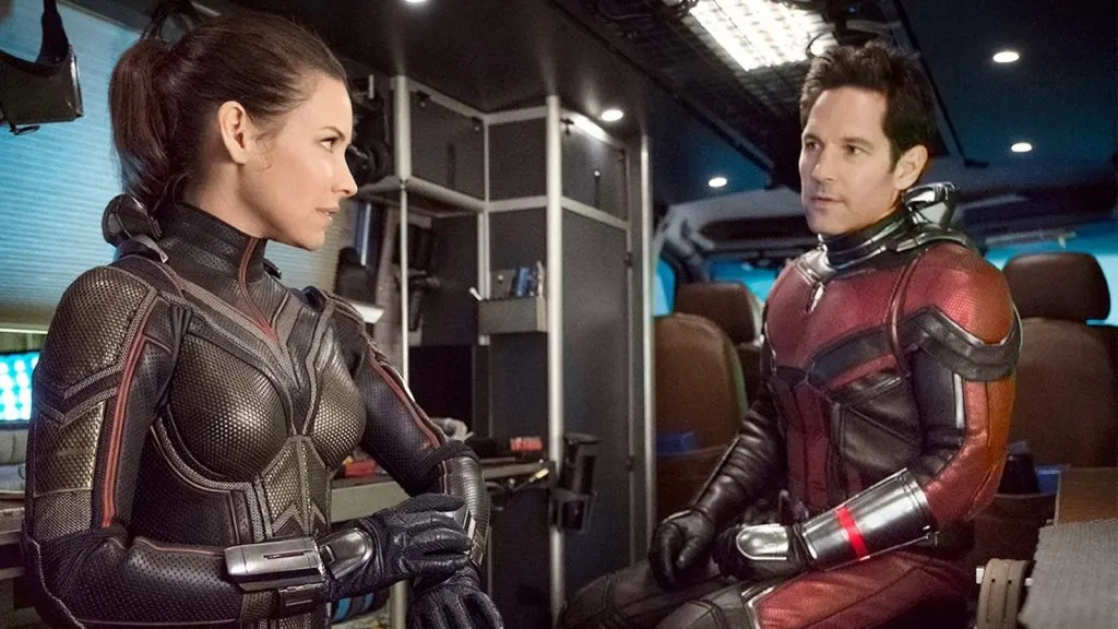 Paul Rudd suited up as Ant-Man with the Wasp.