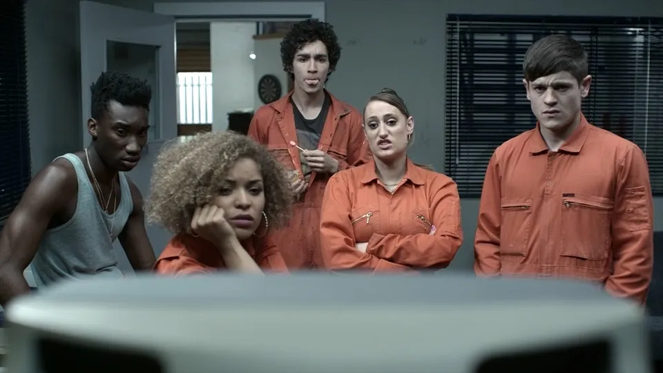 The cast of Misfits look bored.