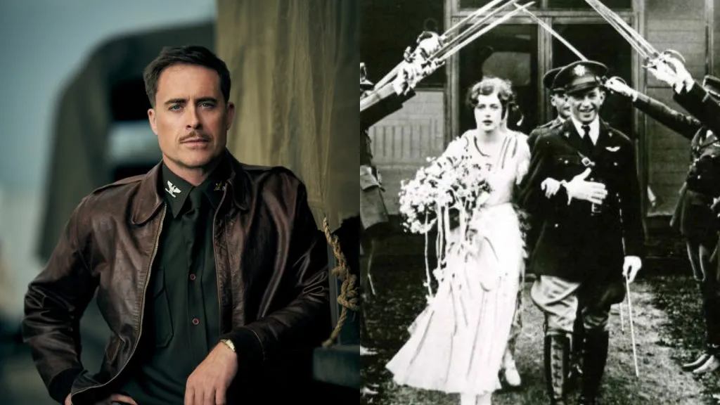 James Murray in Masters of the Air and the real-life Chick Harding
