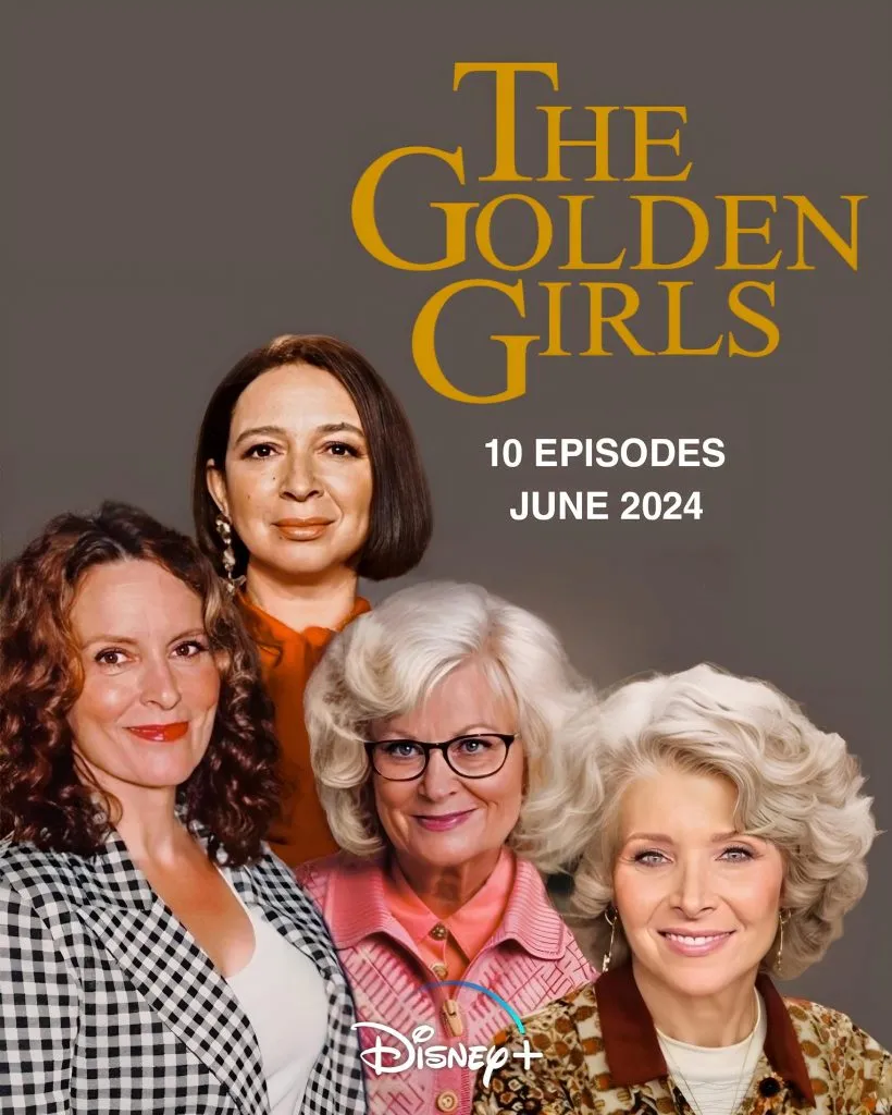 Poster falso per il riavvio di The Golden Girls 2024.